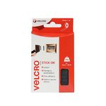 VELCRO® Brand | Stick On Tape | Cut-to-Length Strong Hook & Loop Self Adhesive Sticky Tape Perfect for Room Décor & Home, Office, Garage Use | Black | 20mm x 1m