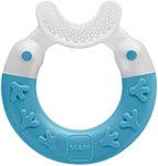 MAM Baby Toys, Teething Toys, Bite and Brush Teether, Boy 3+ Months (1 Count), MAM Baby Toothbrush Teether for Baby Boy Teething Pain, Baby Essentials, 75 Servings
