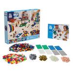 Plus-Plus - Learn to Build Basic Super Set - 1 200 Pieces - Creative Building and Construction Set - Mix of Basic, Neon Colors and Glow in The Dark in a Box - Kids 5 to 12 Years - P3811