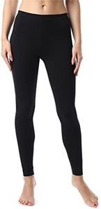 Bellivalini BLV50-183 Women's Organic Cotton Long Leggings, Black, XS