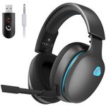 Gtheos 2.4GHz Wireless Gaming Headset for PS5, PS4 Fortnite & Call of Duty/FPS Gamers, PC, Nintendo Switch, 7.1 Surround Sound, Bluetooth 5.3 Gaming Headphones with ENC Mic, 40+Hr Battery(Space Gray)