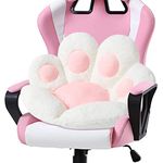 Ditucu Cat Paw Cushion Comfy Kawaii Chair Cushion 27.5 x 23.6 inch Bear Paw Lazy Sofa Office Floor Pillow Cute Plush Seat Pad for Gaming Chair for Bedroom Decor White…