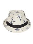 FabSeasons Printed Beach Fedora Hat/Cap for Men & Women Cream