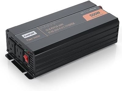 CHGAOY 500W Pure Sine Wave Inverter 12V DC to 120V AC Converter for Home, RV, Truck, Off-Grid Solar Power Inverter with Built-in 5V/2.1A USB, Reliable Cable, Remote Controller