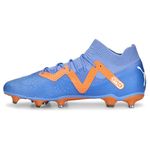 PUMA Men's Future Pro FG/AG, Blue Glimmer/Puma White/Ultra Orange, 8