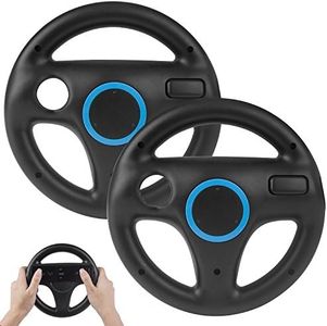 2Pack Mario Kart Steering Wheels Compatible for Nintendo Wii Remote, TechKen Mario Kart Racing Wheel Compatible with Nintendo Wii, Mario Kart, Tank, More Wii or Wii U Racing Games