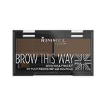 Rimmel London Brow This Way Brow Sculpting Kit, Medium Brown, 23 g