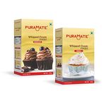 BAKERSVILLE Puramate Whipping Cream Powder Combo (Vanilla 100g & Chocolate 100g)