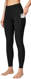 Ewedoos Women's Yoga Pants with Pockets Leggings for Women Tummy Control Workout Leggings for Women Compression Leggings Black