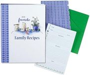 Our Favorite Family Recipes Binder, 3-Ring Recipe Binder, Blank Recipe Book w/ 50 Lined Recipe Pages & 8 Category Dividers, 5 1/2" x 8 1/2" x 1 7/8" Recipe Organizer by Meadowsweet Kitchens