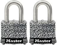 Master Lock 3SST Stainless Steel Outdoor Padlock with Key, 2 Pack Keyed-Alike