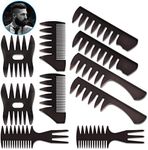 10 Pack Hair Comb Styling Set Barber Hairstylist Accessories,DanziX Professional Shaping Wet Pick Barber Brush Kit Wide Teeth Anti Static Double Sided Texturizing Hair Comb for Men Boys