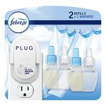 Febreze Plug In Air Freshener, Linen & Sky Scent, Odor Eliminator & Scented Oil Refill, 1 Warmer + 2 Refills