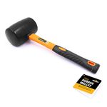 Milestone Camping 16000 32oz Rubber Mallet/Sturdy Fibreglass Handle/Ideal for Putting Up Tents & Canopies