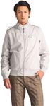Members Only Original Iconic Racer Jacket for Men | Slim Fit | Lightweight Windbreaker | Versatile Style | Comfortable (Light Grey, 5XL)