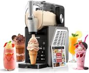 Slushie Machine, 85oz Ice Cream Machine & Slushy Machine for home, with LED Display, 6 Preset Programs for Margaritas, Frappés, Milkshakes, and Soft Serve, Automatic Cleaning, No Ice Needed