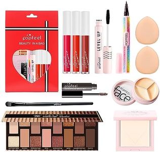 FantasyDay All In One Makeup Kit,Full Starter Cosmetics Set with Eyeshadow Palette, Lipstick, Mascara, Concealer, Eyeliner pen, Press Setting Powder, Powder Puff,Gift Set for Women,Girls & Teens#A03