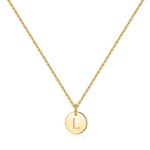 TINGN Necklaces for Girls Gifts - Gold Dainty Disc Initial Necklaces for Girls Women Letter Necklaces for Teen Girls Little Girls Jewelry Girls Necklace Gifts for 10-12 Year Old Girl Pendant L