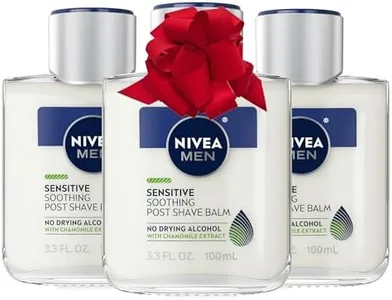 Nivea Men Sensitive Soothing Post Shave Balm with Vitamin E, Chamomile and Witch Hazel Extracts, Alcohol Free After Shave Balm for Men, Holiday Gifts for Men, 3.3 Fl Oz Bottle (Pack of 3)