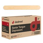 Dealmed 6" Senior Tongue Depressors, Non-Sterile, (500 Box, 10/Case)