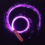 COMLZD LED Fiber Optic Space Whip Dancing Whip Space Whip Glow Rave Lace Super Bright Light Up Rave Toy Pixel Flow Lace Dance Festival (Red)