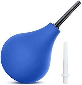 Venus To Mars Enema Bulb – Clean Anal Silicone Douche for Men and Women – 7 Ounce Enema Kit with 2 Nozzles– BPA and Phthalates Free (Blue)