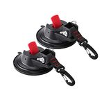 2 PACK Strong Car Suction Cup Anchor with Attaching 360° Rotation Hook Heavy Duty Car Tensioner Tie Down for Car Side Awning Boat Camping Tarp Car Mount Tents Luggage Tarps