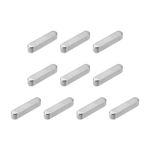 uxcell 10Pcs Round Ended Feather Key, 6 x 6 x 30mm Stainless Steel Parallel Drive Shaft Key Stock for Shaft Type Fastening Connection