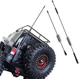 INJORA 11.4" & 6.3" Metal Antenna,1 10 Scale RC Crawler Accessories,Decoration for Traxxas TRX-4 TRX4 Ford Bronco D90 D110 Tamiya CC01 Axial SCX10 90046(11.4 inch & 7.75 inch)