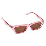 Haute Sauce Peach Frame Retro Sunglasses For Women and Girls | Tinted Lens Streetwear Sunglasses | Shades, Goggles, Glares, Glases, Frames, Chasma for Women | accessories for women