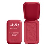 NYX Professional Makeup Buttermelt Powder Blush, Up To 12H Wear, Seamless Blending, Fade and Transfer Resistant, With Shea and Mango Butter, Vegan Formula, Shade: Back And Butta