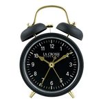 La Crosse 617-3314BG Black Twin Bell Quartz Alarm Clock