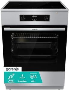 Gorenje GEIT6C60XPG Elektro Standherd mit Induktionskochfeld / 60 cm / 71 Liter/AirFry/Kindersicherung/GentleClose/AquaClean/BridgeZone/PowerBoost/edelstahl