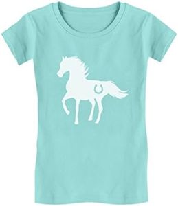 Horse Gifts for Girls Love Horses Shirt Horseback Riding Equestrian Kids Shirts M (7-8) Chill Blue