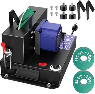 SporGain Lawn Mower Blade Sharpener, Brushless Motor 3000RPM Blade Grinder with Lifetime Motor Warranty, 7" Ceramic Wheel with 20 Sanding Discs for High Lift, Low Lift, Gator & Flat Blades