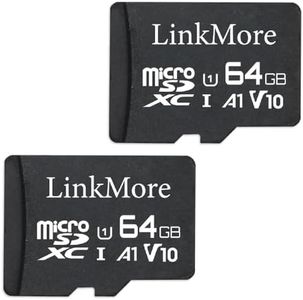 LinkMore 64GB XV11 Micro SD Card (2pack), A1, UHS-I, U1, V10, Class 10 Compatible, Read Speed Up to 95 MB/s, SD Adapter Included