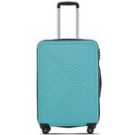 Merax ABS Suitcase,Trolley Suitcase,ABS Luggage,Airline Approved, Lightweight & Sturdy, Secure TSA Lock, with Internal Storage Pocket 24 inch (Antique Blue Green)