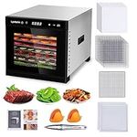 LynTorin Food Dehydrator Machine, 700W 8 Trays Dehydrators for Food and Jerky with 95-167℉ Temperature & 24H Timer, Food Dehydrator 19pcs Tray&Sheet