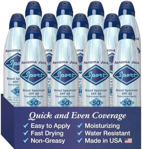 Panama Jack Sport Sunscreen Spray - SPF 50, Broad Spectrum UVA/UVB Protection, PABA, Paraben, Gluten & Cruelty Free, Water Resistant (80 Minutes), 5.5 OZ (Pack of 12)