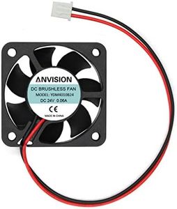 ANVISION DC 24V 40mm x 10mm Brushless Cooling Fan, Dual Ball Bearing, 2-pin