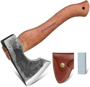 Freelander Camping Hatchet Axe, 11'' Hand-Forged Axe with Sheath, Bushcraft Axe for Chopping Wood– Ideal for Outdoor, Gardening, Survival, Wood Carving