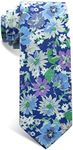 Mantieqingway Men's Cotton Printed Floral Neck Tie Skinny Ties