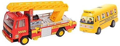 Centy Toys Fire Ladder Truck, Yellow Mini Bus, Multi Color, Kid