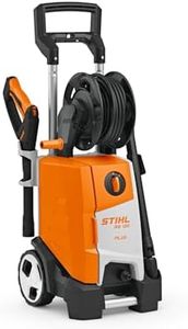 Stihl Elektro-Hochdruckreiniger RE 120 PLUS, Schwarz/Orange/Weiß, Kabelgebunden, Moderner Stil, Hochdruckreiniger, 1.600 bar, 9 m Schlauch, 4,8 Liter Tankvolumen