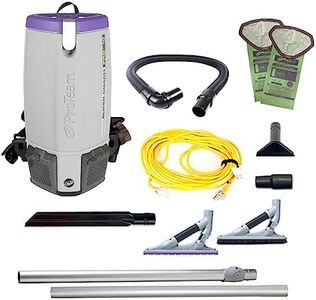 ProTeam Super Coach Pro 10 Commercial Backpack Vacuum with ProBlade Hard Surface and Carpet Tool Kit, 10 Quart, Corded, 107538