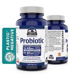 Probiotics for Women and Men 90 Delayed Release Vegan Capsules - Women Probiotic for pH Balance Supplement 45 Billion CFU, 7 Probiotic Strains, +250 mg L-Glutamine - Formulated and made in Canada