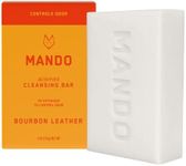 Mando Acidified Cleansing Bar - 24-Hour Odor Control - Removes Odor Better than Soap - Moisturizing Formula - SLS Free, Paraben Free - Safe For Sensitive Skin - Bourbon Leather