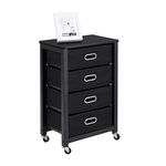 Multigot Mobile File Cabinet, Documents Storage Cupboard with 4 Drawers and Wheels, Under Desk Rolling Filing Organizer for Home Office