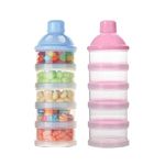 Formula Powder Pots, 2 PCS Portable Dispenser, Stackable Milk Powder Pots, Outdoor Activity Storage Box, Snack Storage Container, for Travel and Outdoor Activities(Pink and Blue)