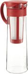 HARIO Mizudashi Cold Brew Coffee Pot, Red, Glass, 1 liter